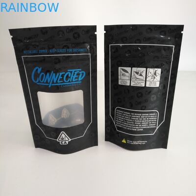 Молния доказательства запаха Ресеалабле стоит вверх мешок молнии с алюминием окна внутрь