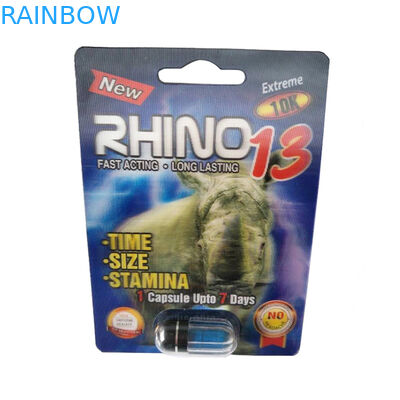 Дзэн/носорог премьер-министра 13 карты пиллл Дзэна премьер-министра печатания Гравуре бумажных карт волдыря 3Д бумажных коробки таблеток упаковывая сексуальных