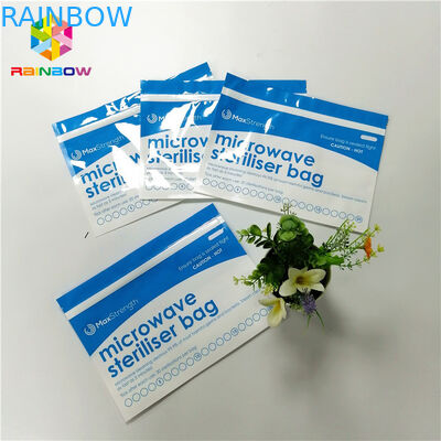 Пластиковый стерилизатор микроволны стоит вверх сумки мешка молнии для фидера/бутылки младенца