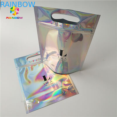 Упаковка соли для принятия ванны фольги Холограм сумки Скинкаре косметическая упаковывая с окном/вешалкой