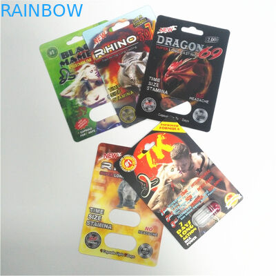 Прочные мужские таблетки повышения упаковывая серии 3Д носорога чешут пакет волдыря капсулы