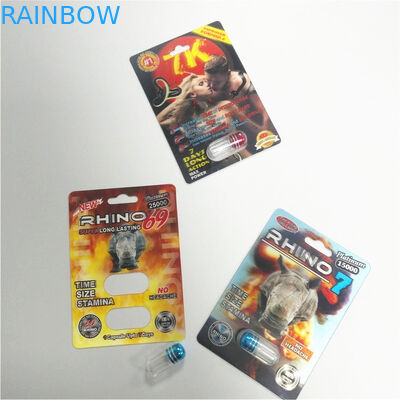 Карты волдыря таблетки носорога пакета волдыря времени буйвола счастливые упаковывая бумажные изготовленные на заказ