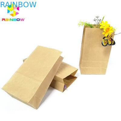 Упаковка закуски сумки плоского дна бумаги Крафт качества еды Биодеградабле жиронепроницаемая