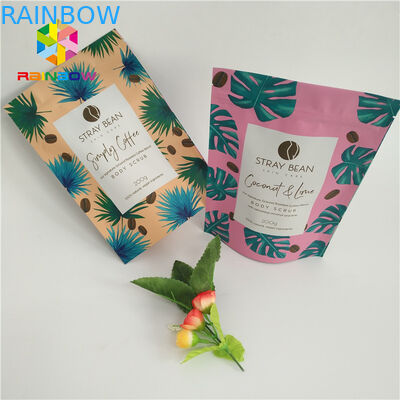 Кофе Scrub упаковывая стойка вверх кладет мешок в мешки упаковки соли для принятия ванны тела алюминиевой фольги k