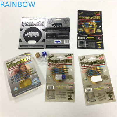 НОСОРОГ 8/11/25 таблеток 3д представления повышения упаковки карты волдыря дисплея мужских опорожняет контейнер