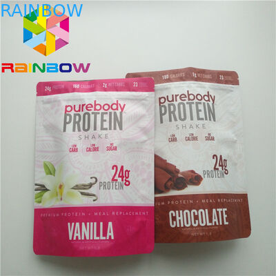 Чистая упаковка пластиковых мешков порошка витамина К стоит вверх верхний мешок фольги Мылар застежка-молнии