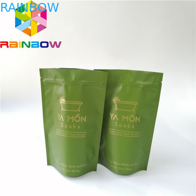 Пластиковые выровнянные фольгой стоят вверх печатание Гравуре заботы кожи соли для принятия ванны мешка молнии упаковывая