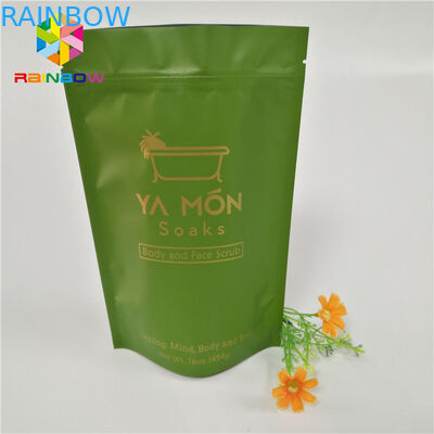 Пластиковые выровнянные фольгой стоят вверх печатание Гравуре заботы кожи соли для принятия ванны мешка молнии упаковывая