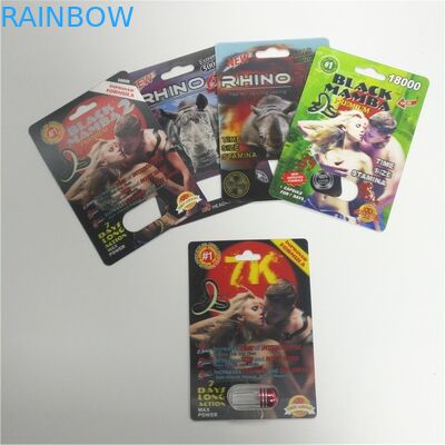 Пакет волдыря коробки дисплея упаковывая печатание 3д для таблеток повышения мамбы мужских