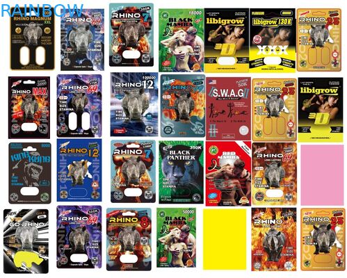 Напечатанный таможней штемпелевать шпата ССС бумажных карт волдыря розовый горячий для мужской капсулы повышения