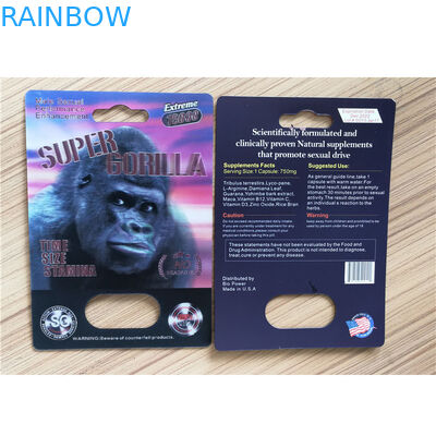 Ресиклабле пакет таблетки повышения носорога 25к пантеры бумажной карты упаковывая мужской