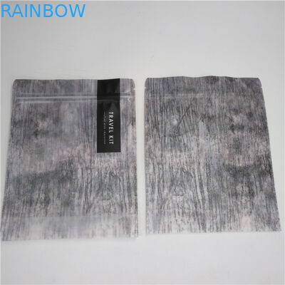 Упаковка косметик Гу дна замка застежка-молнии пластиковая стоит вверх мешок Мылар с ясным фронтом