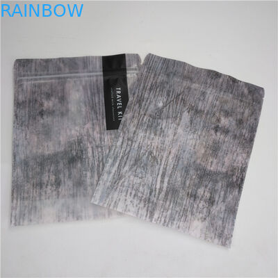 Упаковка косметик Гу дна замка застежка-молнии пластиковая стоит вверх мешок Мылар с ясным фронтом