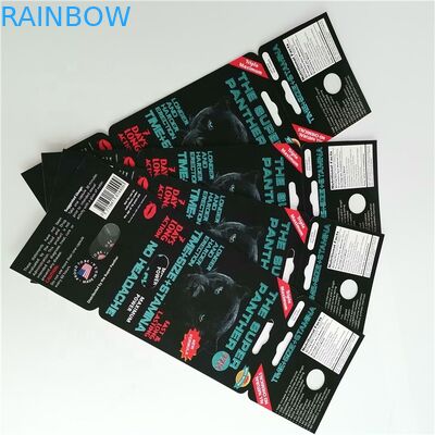 Супер капсулы бумажной карты пантеры упаковывая цвет КМИК для мужских таблеток повышения