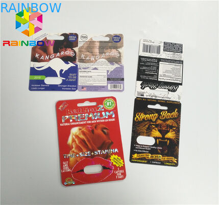 Сползите таблетки повышения карты вставки волдыря мужские пакуя финиш поверхности 3Д