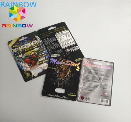 Сползите таблетки повышения карты вставки волдыря мужские пакуя финиш поверхности 3Д