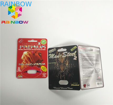 Сползите таблетки повышения карты вставки волдыря мужские пакуя финиш поверхности 3Д