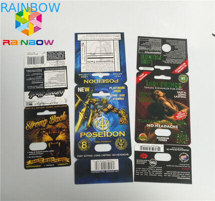 Сползите таблетки повышения карты вставки волдыря мужские пакуя финиш поверхности 3Д