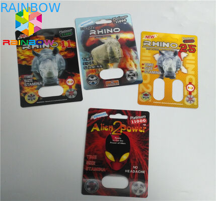 Румпель 69 силы таблеток секса карты волдыря контейнера капсулы упаковывая 7 3д 6000