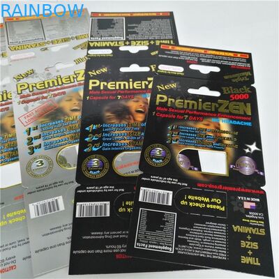 Коробка дисплея таблеток повышения Дзэна премьер-министра прочной карты волдыря упаковывая мужская