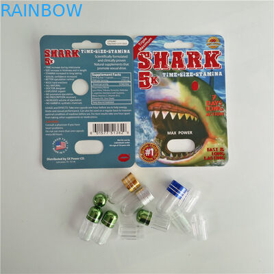 Пакет таблеток повышения бумажной карты волдыря упаковывая мужской с пластиковой пулей