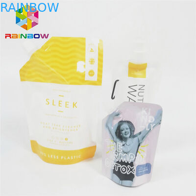 Лоснистый нейлон финиша жидкостный стоит вверх сумка выжимкы детского питания мешка Споут упаковывая