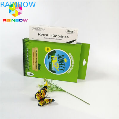 Ресиклабле изготовленный на заказ бренд дизайна логотипа напечатал УЛЬТРАФИОЛЕТОВЫЕ горячие штемпелюя коробки бумажной карты с отверстием вида для косметик подарка