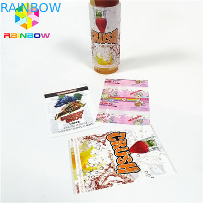 Прозрачный прокатанный рукав сокращения жары ПВК, подгонянные ярлыки рукава бутылки обруча