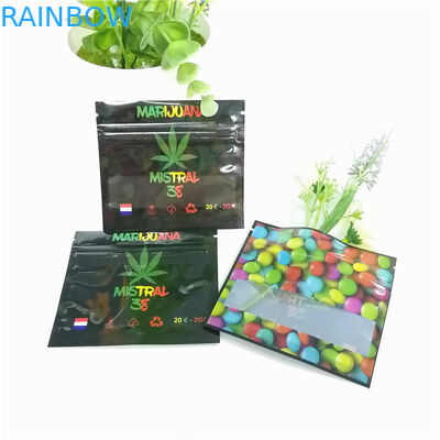 Прозрачный травяной ладан упаковывая небольшое алюминиевую фольгу Зиплок одного бортовую ясную