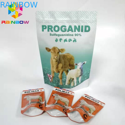 Изготовленный на заказ стойте вверх упаковка порошка Солубле окситетрациклина сумок 20% мешка молнии