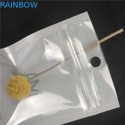 Прозрачная передняя лоснистая сияющая пластиковая упаковка украшений ожерелья мешков молнии