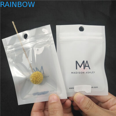 Прозрачная передняя лоснистая сияющая пластиковая упаковка украшений ожерелья мешков молнии