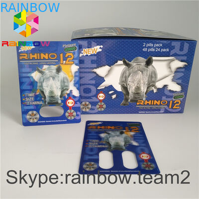 Мужской сексуальный пакет волдыря повышения упаковывая коробки дисплея бумаги 350г 400г для капсулы