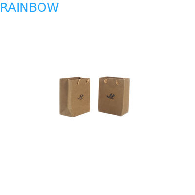 Дойпак стоит вверх бумажный мешок Крафт мешка небольшой Хандмаде повторно использованный с ручкой