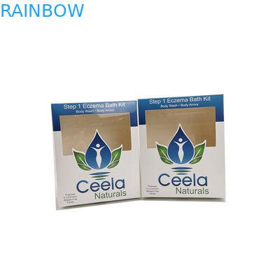 Коробка лоснистого белого картона бумажная упаковывая розничное применение мытья тела заботы кожи