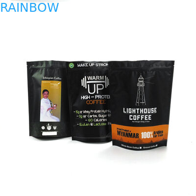 Сумки Мылар кофе белизны 1кг алюминиевой фольги штейновые стоят вверх мешок кофейного зерна с молнией