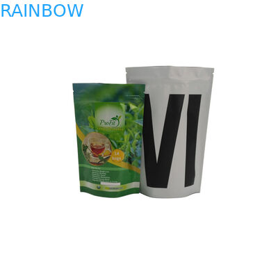 Пустые Зиплок стоят вверх жара полиэтиленового пакета алюминиевой фольги многоразовая - загерметизированный органический зеленый цвет чая