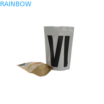 Алюминиевая фольга Зиплок мешка фольги упаковывая стоит вверх сумка кофе с клапаном дегазирования