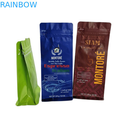 Лоснистые поверхностные пакетики чая упаковывая дно сумок кофе 250г плоское кладут жару в коробку мешка - уплотнение