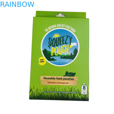 Розничным повторно использованная дисплеем коробка картона отверстия вешалки упаковывая