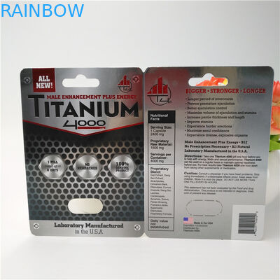 упаковка карты волдыря карты таблеток 3Д носорога крышки 12мм мужская