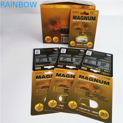 Таблетка мужских повышений носорога 69 сексуальная упаковывая волдырь капсул карты 3д для дисплея