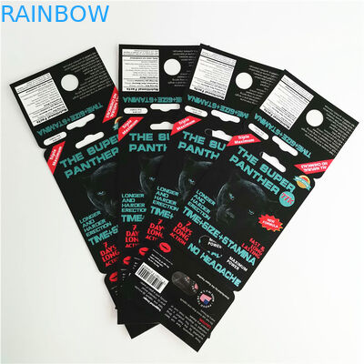 Таблетка мужских повышений носорога 69 сексуальная упаковывая волдырь капсул карты 3д для дисплея