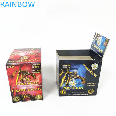 Розовая карта коробки бумаги Pussycat выбивая горячие штемпелюя карты коробок дисплея чувственного волдыря повышения упаковывая