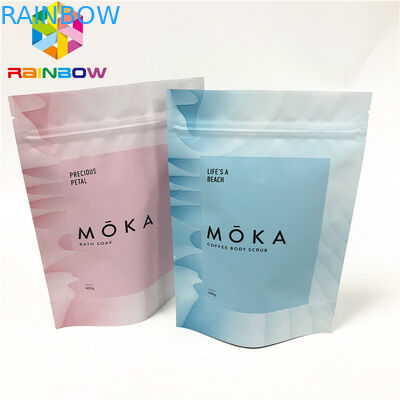 Тело scrub стойка вверх по ziplock мешку многоразовая упаковывая сумка с зазубринами разрыва подгоняла мешки