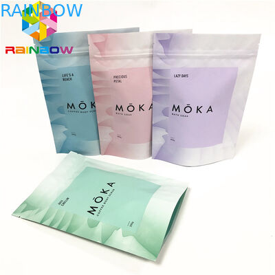 Тело scrub стойка вверх по ziplock мешку многоразовая упаковывая сумка с зазубринами разрыва подгоняла мешки