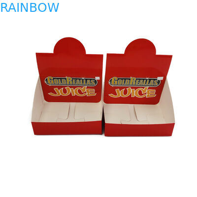 Коробка дисплея бумаги картона упаковывая цвет CMYK для дисплея бутылок лоска кладет упаковку в мешки