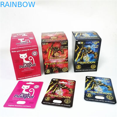 Покажите изготовленную на заказ линию коробку зазубрины разрыва карт бумаги печати карты Pussycat коробок розовую