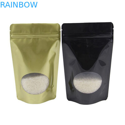 Подгонянное Recyclable золото стоит вверх Ziplock мешок с окном ясности алюминиевой фольги для чая кофейного зерна конфеты