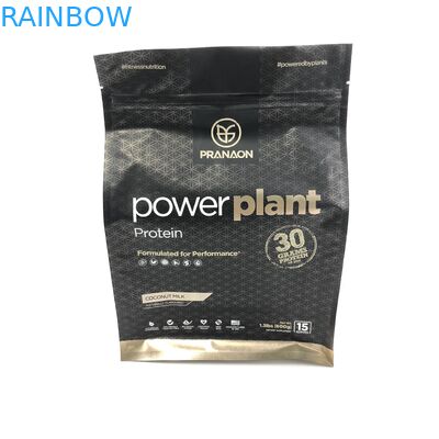 Сумки порошка протеина плоского дна 500g 1kg VMPET CMYK упаковывая